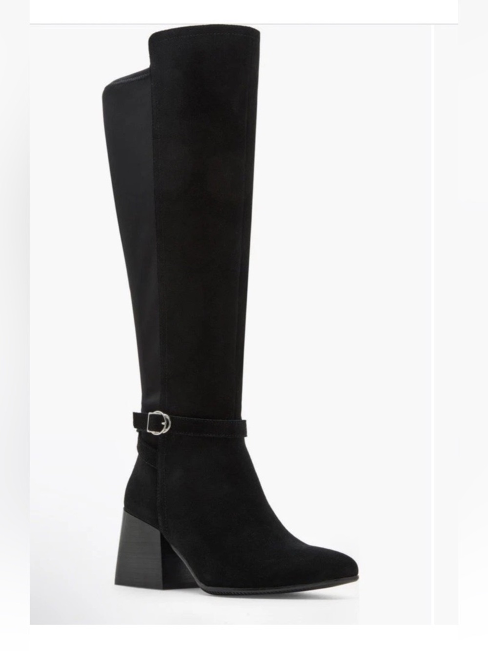 Blondo Twyla Waterproof Knee High mid heels Suede leather Boot black 9.5 New
